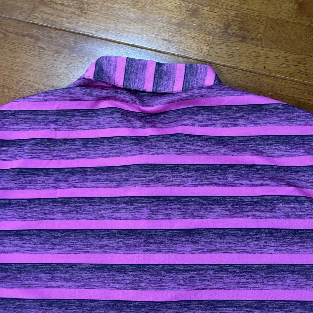 Adidas Polo Shirt Men's Size Large Golf Pink Purple
